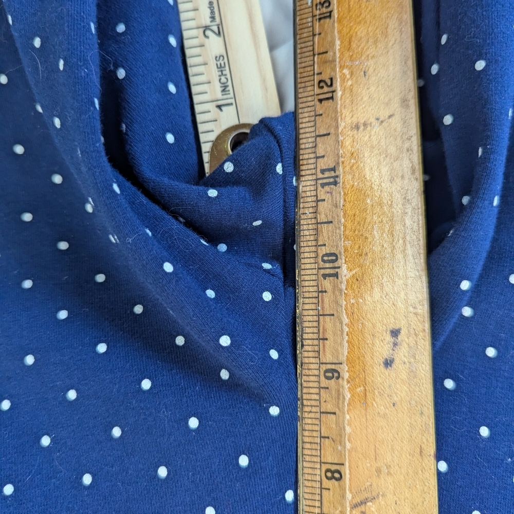 Lands End M Capri Polka Dot Vacation Hidden Zip pocket Comfort Stretch Casual - Picture 8 of 12